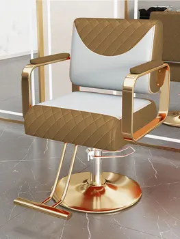 Фризьорски салон стол бръснар стол за фризьорски салон бръснарница седалка висок клас коса рязане табуретка от неръждаема стомана