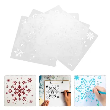 6бр Снежинка DIY наслояване шаблони живопис скрапбук оцветяване щамповане шаблон