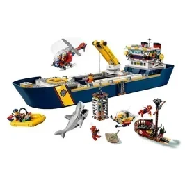 New Urban Ocean Reconnaissance Ship Model Set 60026 Building Block Assembly Toys Детски подарък за рожден ден Подарък за момчета и момичета