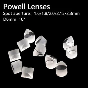 Powell Lenses Laser lens D6x6mm Ъгъл на падане 10° Точкова бленда 1.6 / 1.8 / 2.0 / 2.15 / 2.3mm мярка 3D сканиране местоположение оптика