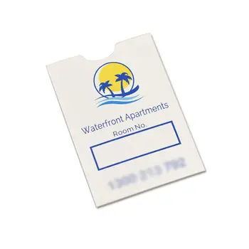качествена хотелска ключ карта с персонализиран дизайн гореща продажба бяла pvc карта Персонализирана втулка за ключ