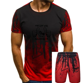 Лято Ново ПОВЯРВАЙ МИ, АЗ СЪМ ИНЖЕНЕР Тениска мъже Мода Модел Персонализиран човек Памучни буквени тениски Печат Дишаща небрежна