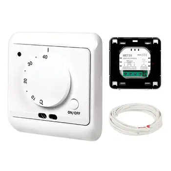 Ръчен термостат Безопасен наръчник 230V стайни термостати с LED индикаторна светлина Домакински термостати Температурен контролер