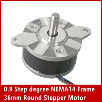 0.9 Стъпка степен NEMA14 рамка 36 мм кръгъл стъпков мотор с 8.8N.cm 12oz-в дължина 20 мм CE CNC стъпков мотор