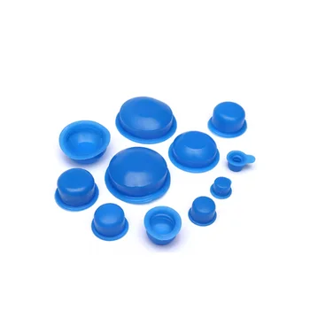 Blue PVC гумени винтови отвори Маслен цилиндър пластмасови щепсели Капак гайка защитна втулка