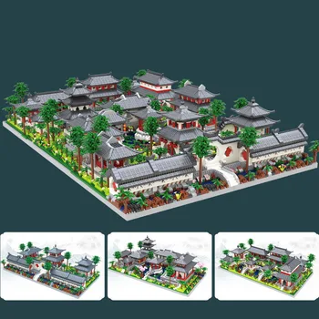 Китайска известна архитектура Микро диамантен блок Китай Класически Суджоу градина 3в1 сграда тухла играчка модел Nanobrick за подарък