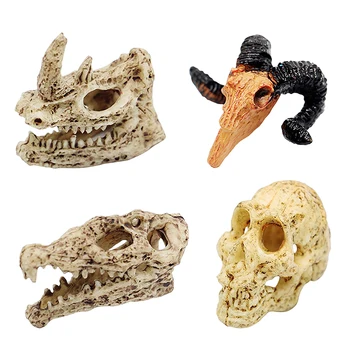 Dollhouse Holiday Animal Skull Horror Wall Decor Model Real Animal Skull Specimen Collectibles Study Необичайни Хелоуин