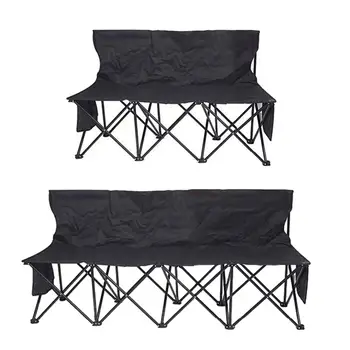 Сгъваема седалка тип пейка със странични джобове за спортен екип Сгъваем къмпинг стол за футболни игри Партита Пикник Морава в задния двор