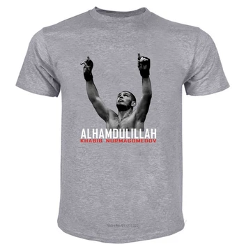 памучна тениска за момчета Модна марка тениска мъжки хлабав Хабиб Нурмагомедов Alhamdulillah тениска боец
