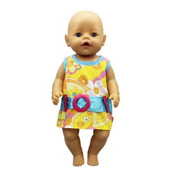 Къса рокля кукла дрехи годни за 17 инча роден бебе кукли дрехи за 43 см кукла аксесоар бебе момиче подаръци