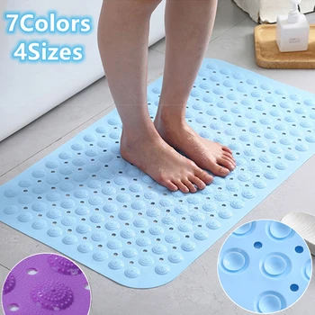 7 цвята 4 размера PVC голяма тоалетна баня вана безопасност душ нехлъзгащ се килим за баня с вендузи етаж мат масаж възглавница