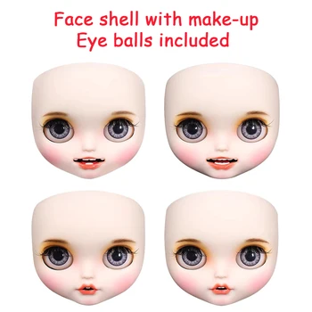 ICY DBS Blyth Doll Doll Face Plate Canines Bunny Teeth Fair Skin Glossy Face For Custom DIY Makeup For Newbie Anime Girls Toys
