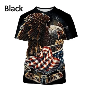 American Eagle 3D печат тениска мъж / жени случайни мода къс ръкав върховете деца O врата тениски лято извънгабаритни унисекс дрехи
