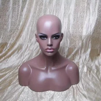 Евтини манекен главата женски грим бижута дисплей перука манекен глави за перуки