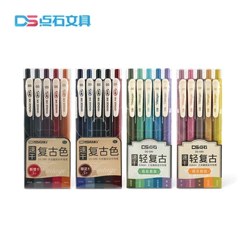 5Pc/Set гел писалка с пълнители за Xiaomi гел писалка 0.5MM цвят мастило бързо сухо ретро цвят Kawaii училище бизнес офис канцеларски материали