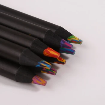  цветни моливи, дъгов молив за домашен офис училищни учебни пособия