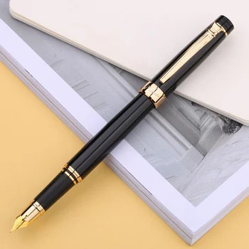 Picasso Pimio 917 Metal Executive Емоцията на Рим Fine Nib 0.5MM Fountain Pen Golden Trim Ink Pen Luxurious Writing Gift Pen Set