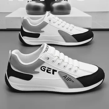Нови мъжки маратонки мода кожа ежедневни обувки за бягане за мъже вулканизирани обувки платформа треньори тенис обувки Zapatillas Hombre